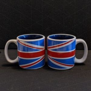 2 Very Small Mugs with the British flag on them